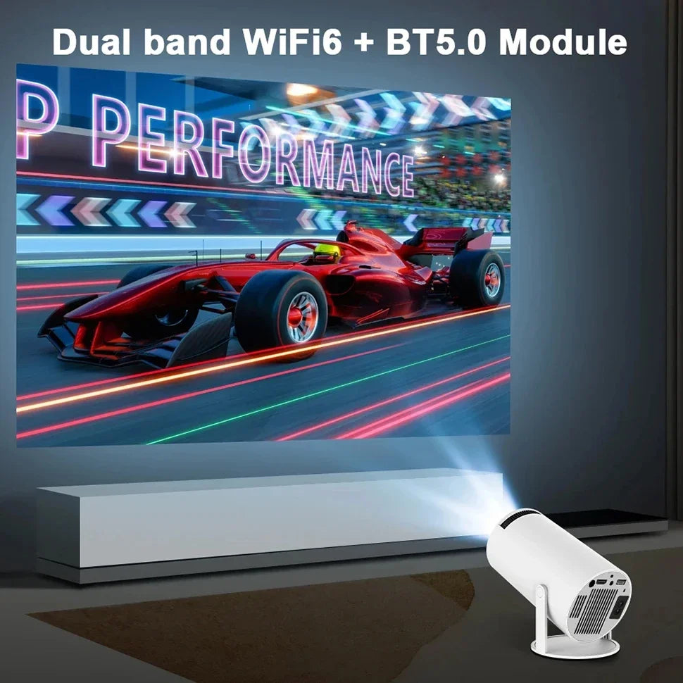 Mini Videoproiector Portabil HY300 Android 11.0 4K Full HD 720P 2.4G&5G WIFI